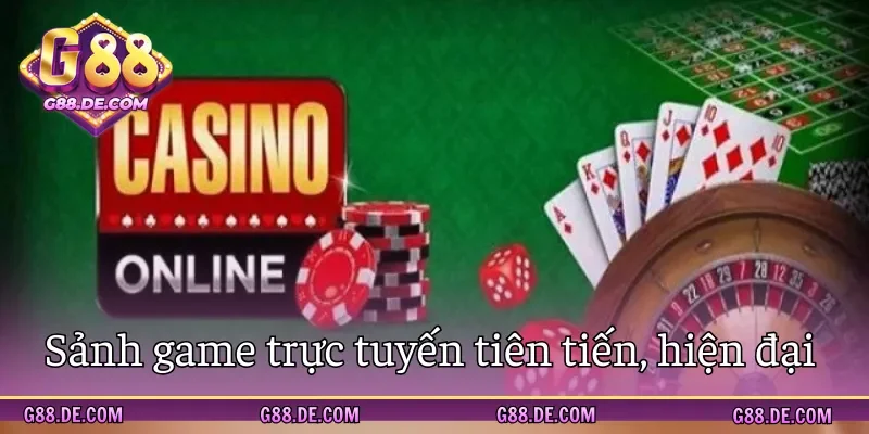 Sảnh Casino online hiện đại, chuyên nghiệp
