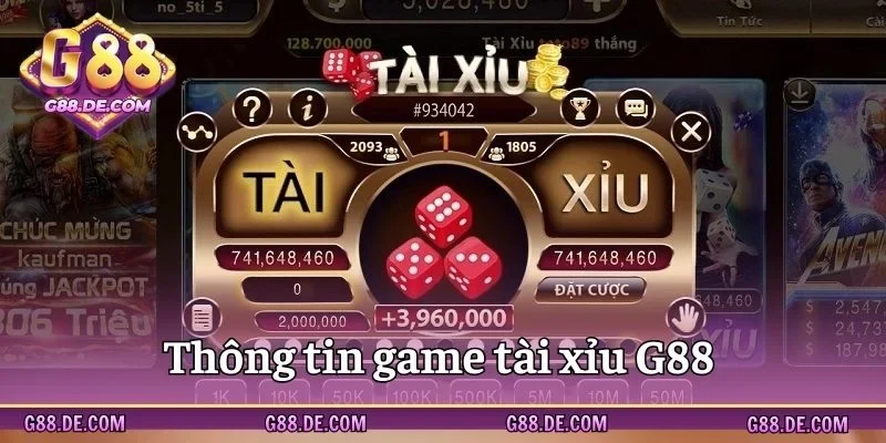 Tổng quan game tài xỉu G88 mới nhất